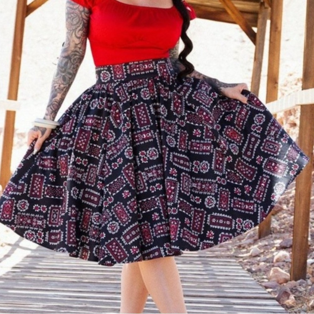 Pinup Couture bandana swing skirt